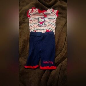 Hello kitty 2 piece outfit 0-3 months